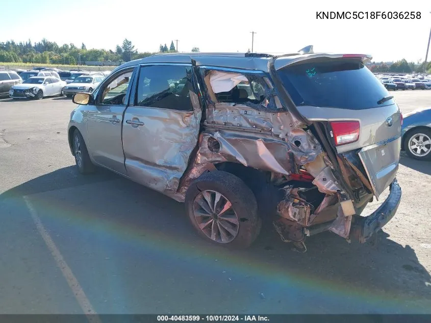 KNDMC5C18F6036258 2015 Kia Sedona Sx