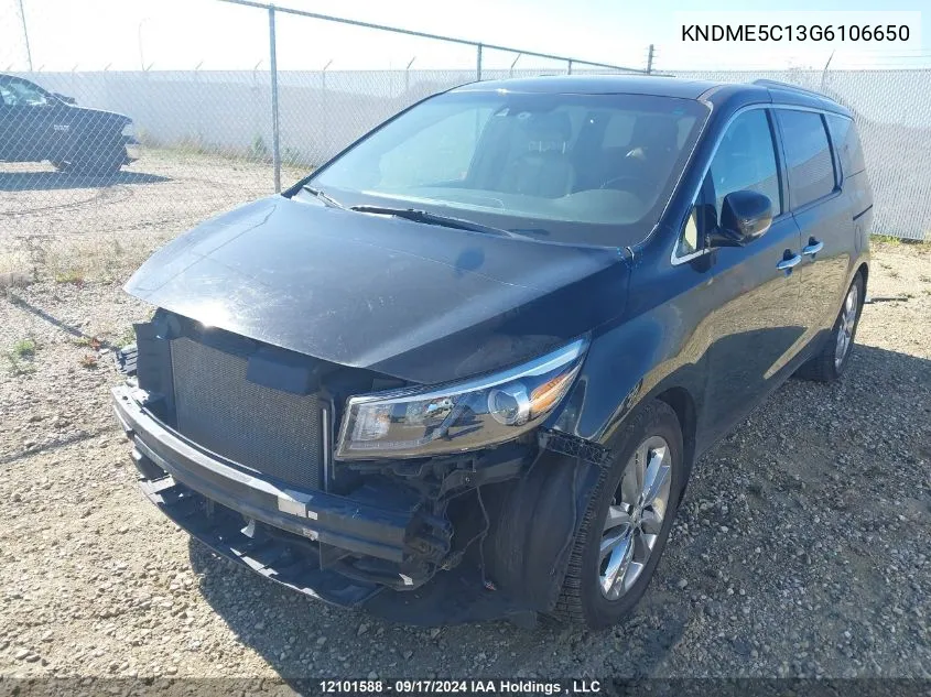 KNDME5C13G6106650 2016 Kia Sedona Sxl