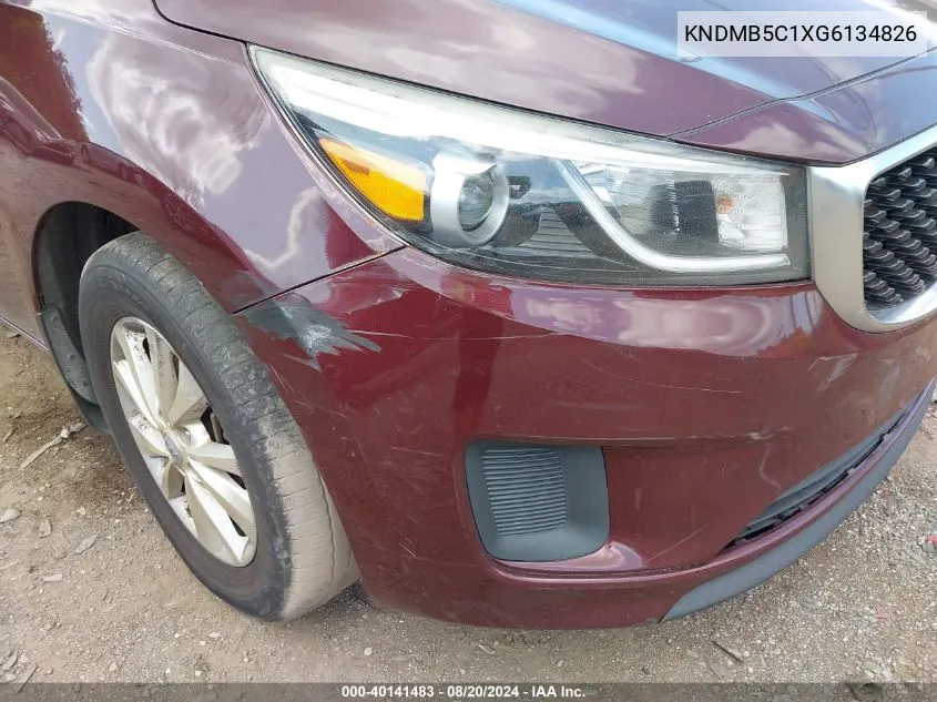 KNDMB5C1XG6134826 2016 Kia Sedona Lx