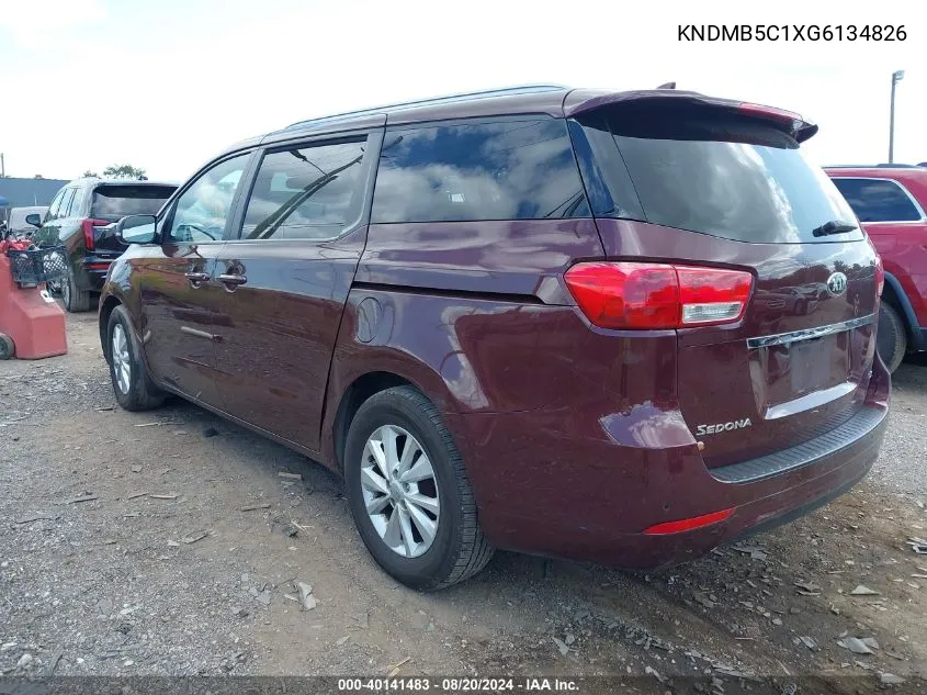 KNDMB5C1XG6134826 2016 Kia Sedona Lx