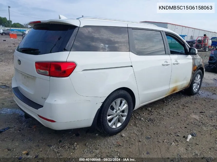 KNDMB5C15G6158063 2016 Kia Sedona Lx