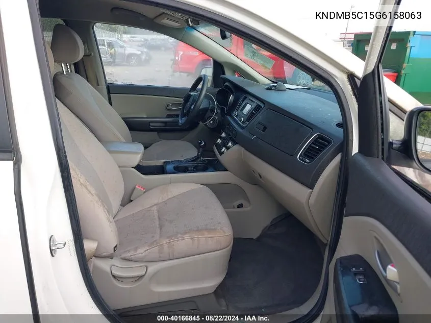 KNDMB5C15G6158063 2016 Kia Sedona Lx