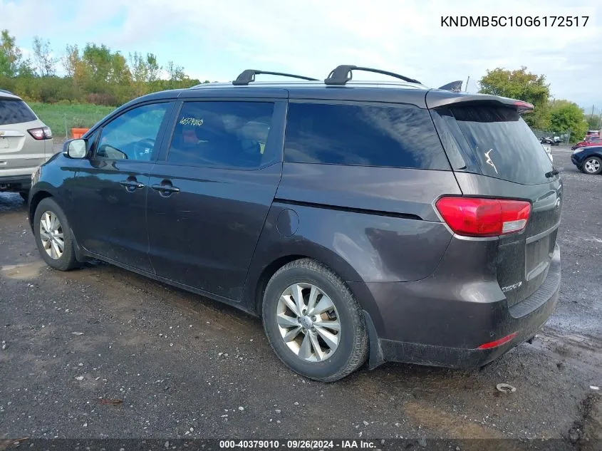 KNDMB5C10G6172517 2016 Kia Sedona Lx