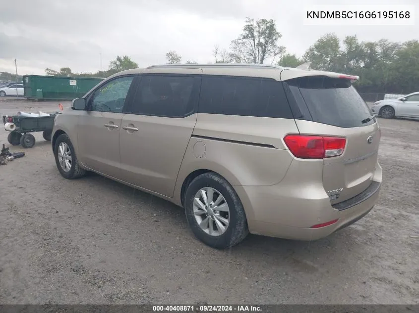 KNDMB5C16G6195168 2016 Kia Sedona Lx