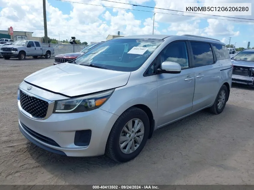 KNDMB5C12G6206280 2016 Kia Sedona Lx