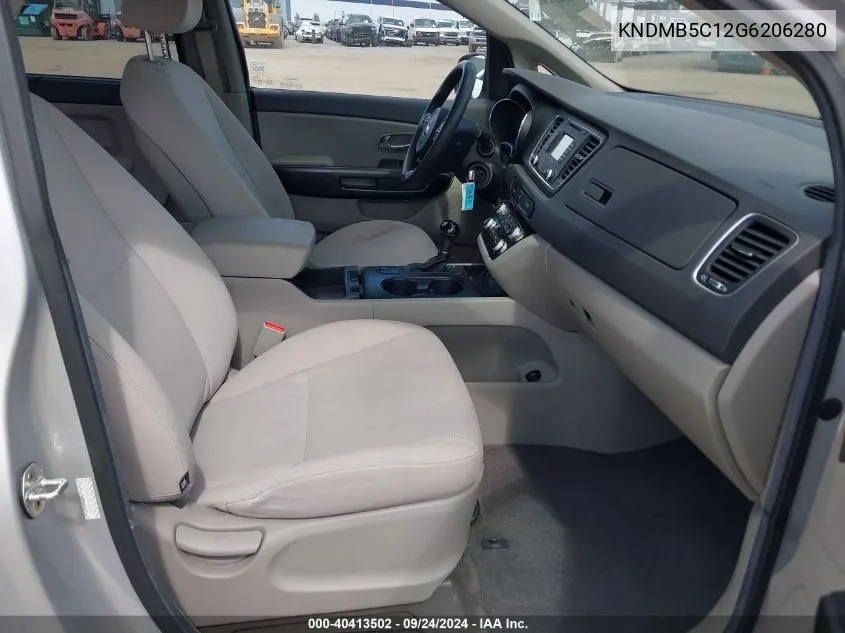 KNDMB5C12G6206280 2016 Kia Sedona Lx