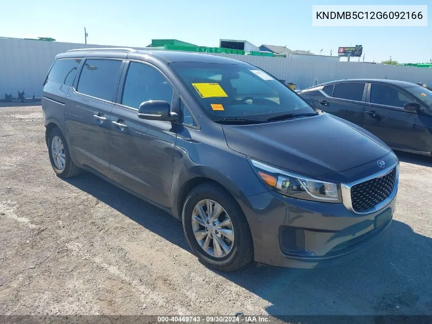 KNDMB5C12G6092166 2016 Kia Sedona Lx