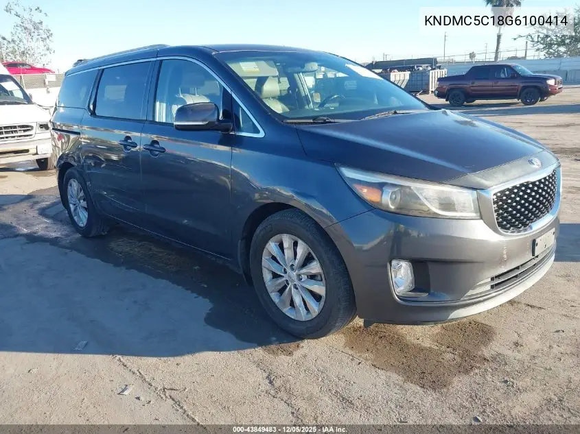 KNDMC5C18G6100414 2016 Kia Sedona Ex