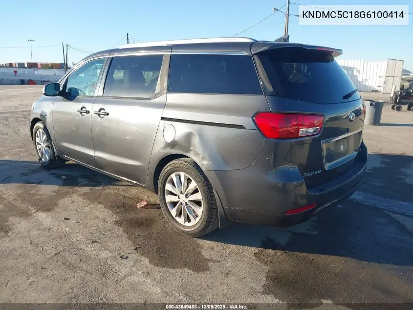 KNDMC5C18G6100414 2016 Kia Sedona Ex