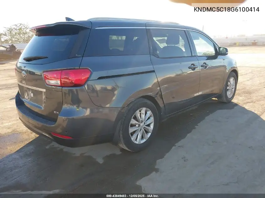 KNDMC5C18G6100414 2016 Kia Sedona Ex
