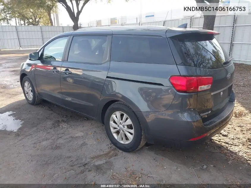 KNDMB5C14G6166753 2016 Kia Sedona Lx