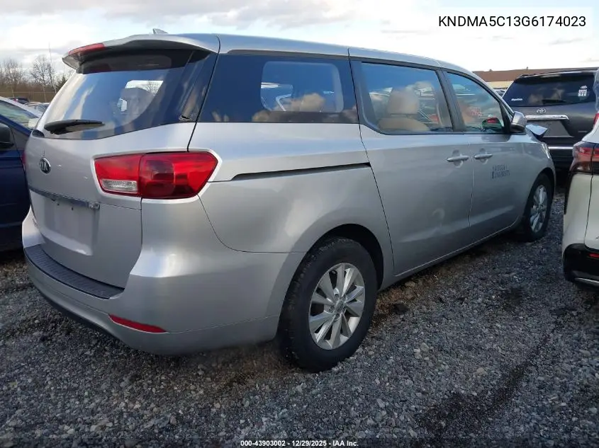 KNDMA5C13G6174023 2016 Kia Sedona L