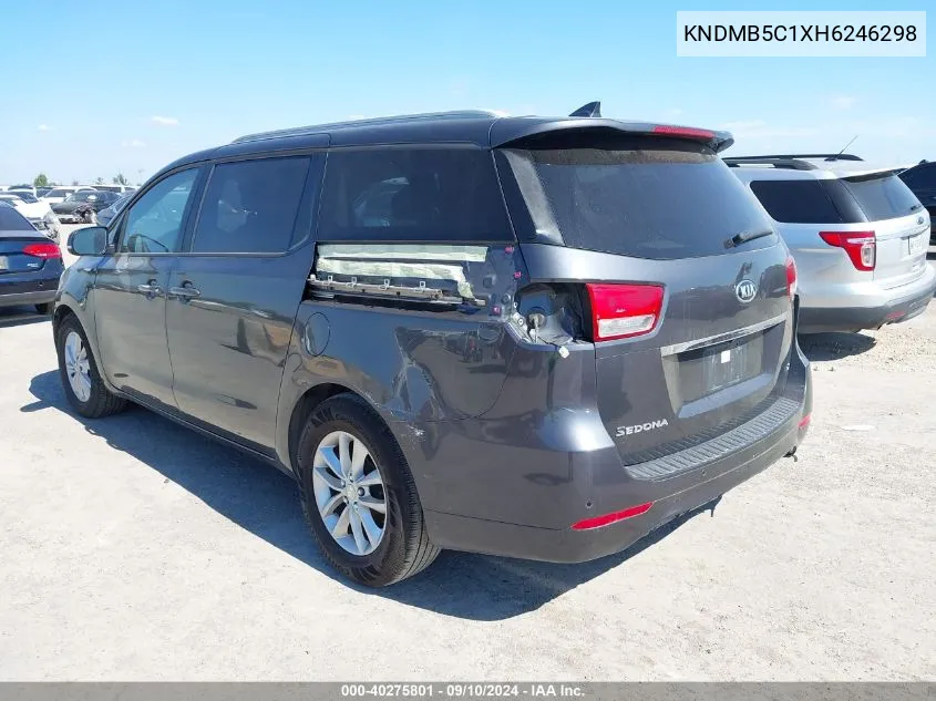 KNDMB5C1XH6246298 2017 Kia Sedona Lx