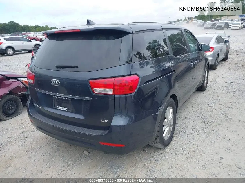 KNDMB5C18H6240564 2017 Kia Sedona Lx