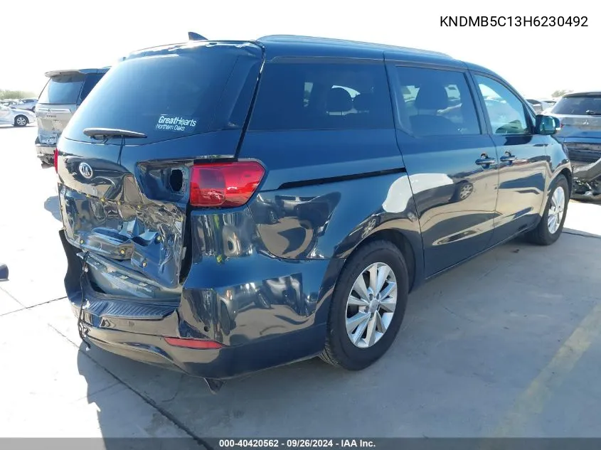 KNDMB5C13H6230492 2017 Kia Sedona Lx