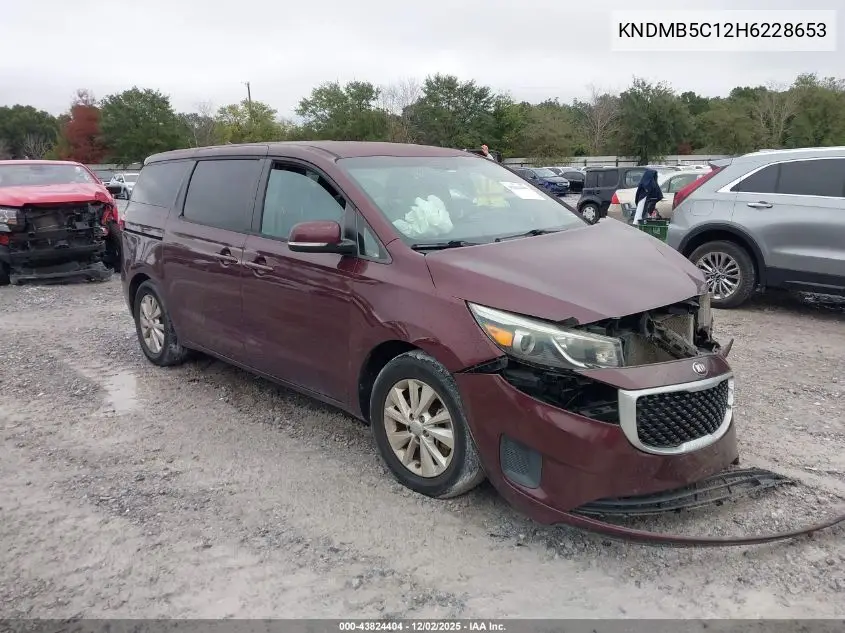 KNDMB5C12H6228653 2017 Kia Sedona Lx