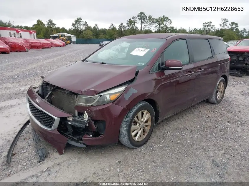 KNDMB5C12H6228653 2017 Kia Sedona Lx