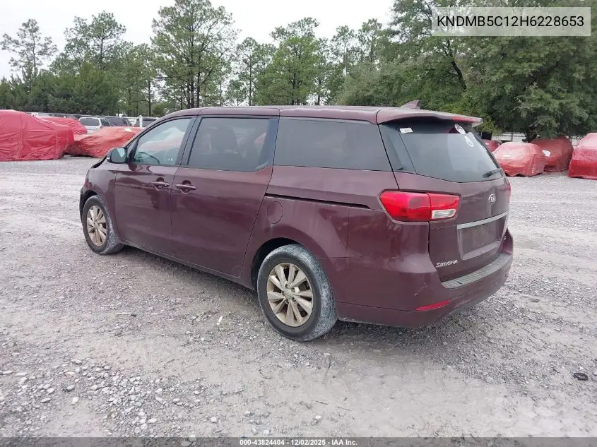 KNDMB5C12H6228653 2017 Kia Sedona Lx