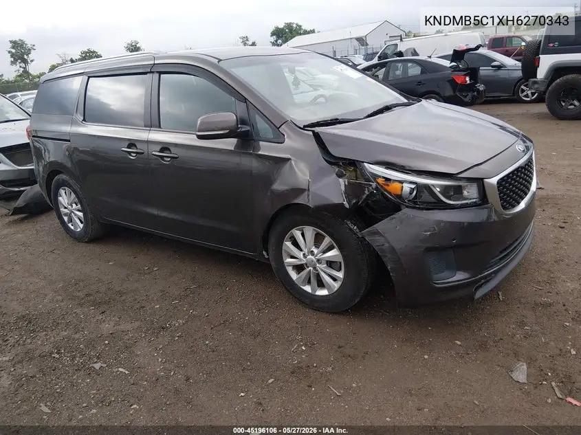 KNDMB5C1XH6270343 2017 Kia Sedona Lx