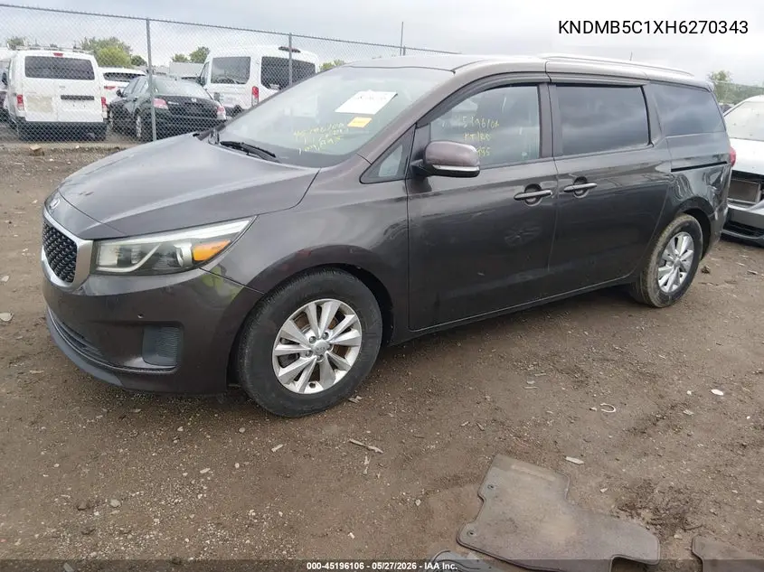 KNDMB5C1XH6270343 2017 Kia Sedona Lx