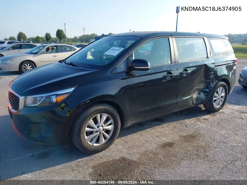 KNDMA5C18J6374905 2018 Kia Sedona L