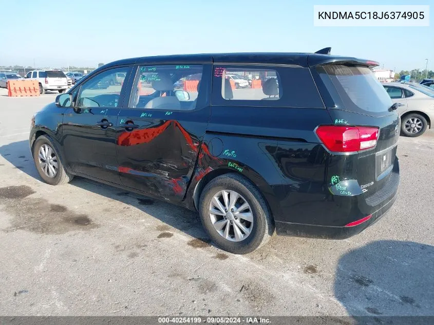 KNDMA5C18J6374905 2018 Kia Sedona L