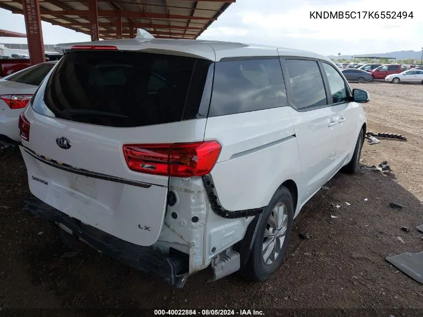 KNDMB5C17K6552494 2019 Kia Sedona Lx