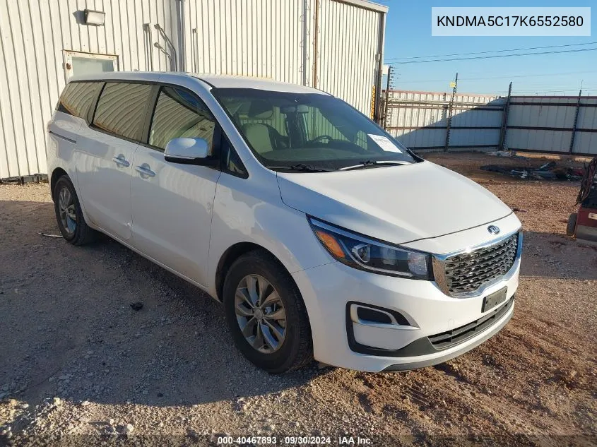 KNDMA5C17K6552580 2019 Kia Sedona L