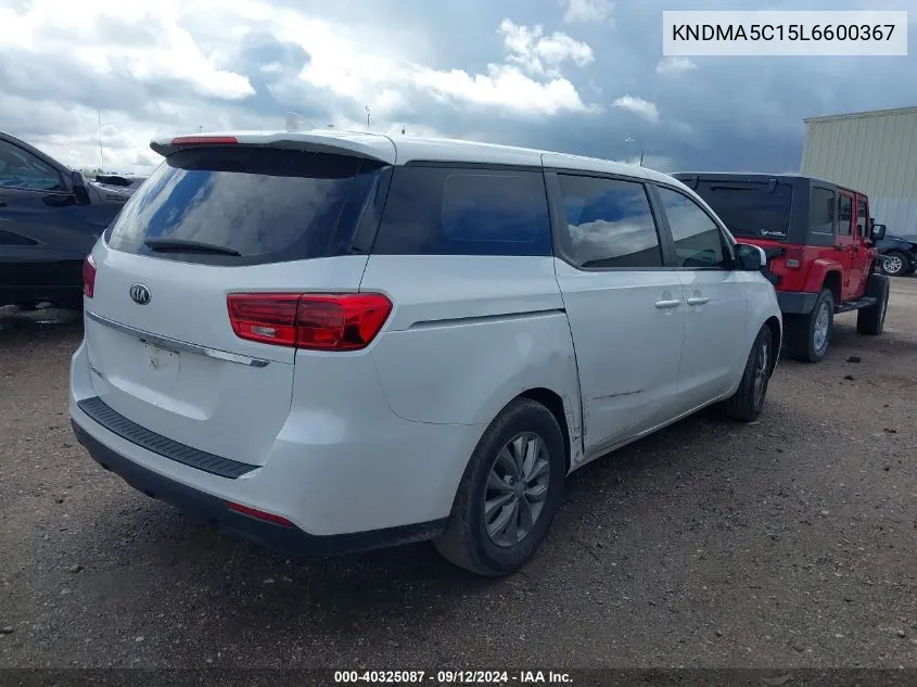 KNDMA5C15L6600367 2020 Kia Sedona L