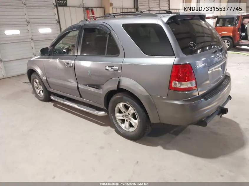 KNDJD733155377745 2005 Kia Sorento Ex/Lx
