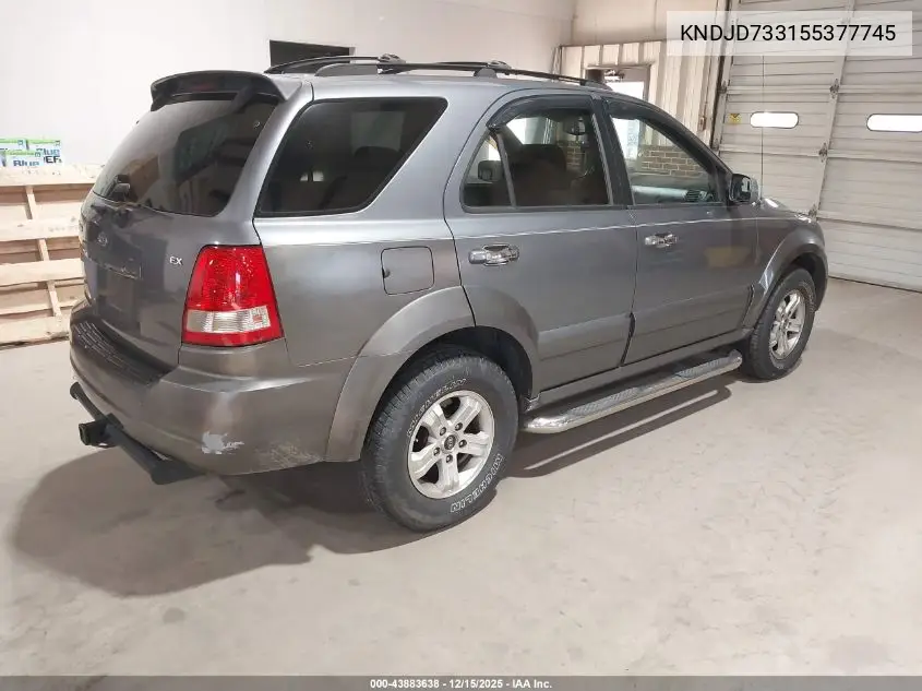 KNDJD733155377745 2005 Kia Sorento Ex/Lx