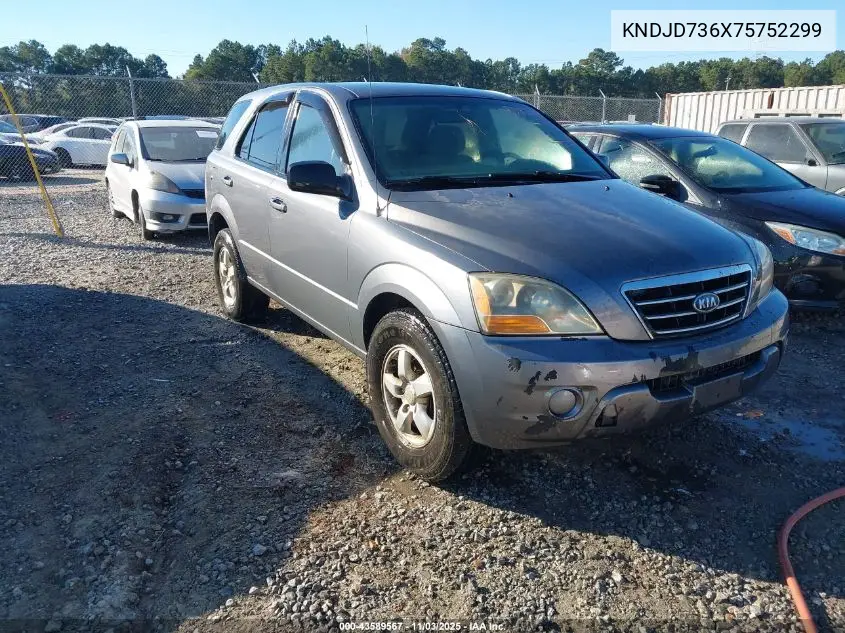 KNDJD736X75752299 2007 Kia Sorento