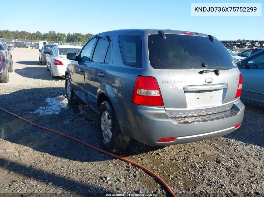 KNDJD736X75752299 2007 Kia Sorento
