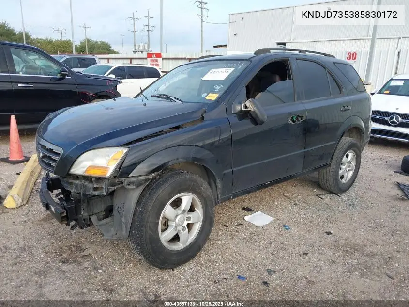 KNDJD735385830172 2008 Kia Sorento Lx