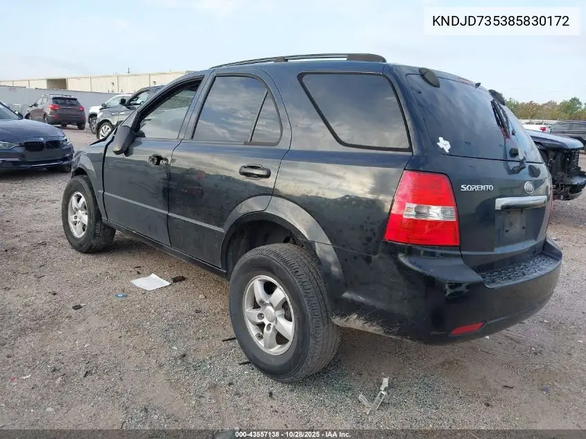 KNDJD735385830172 2008 Kia Sorento Lx