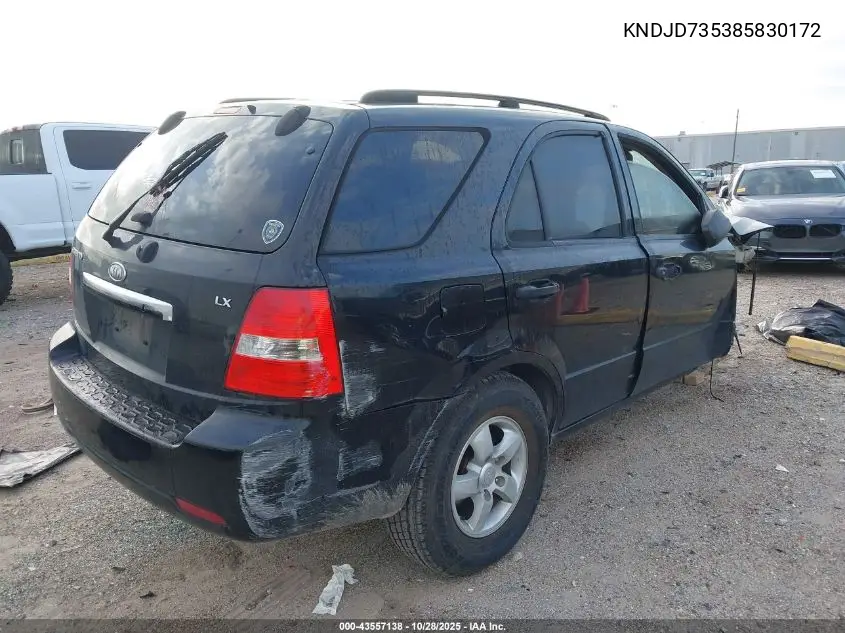 KNDJD735385830172 2008 Kia Sorento Lx