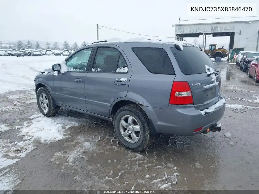 KNDJC735X85846470 2008 Kia Sorento Lx
