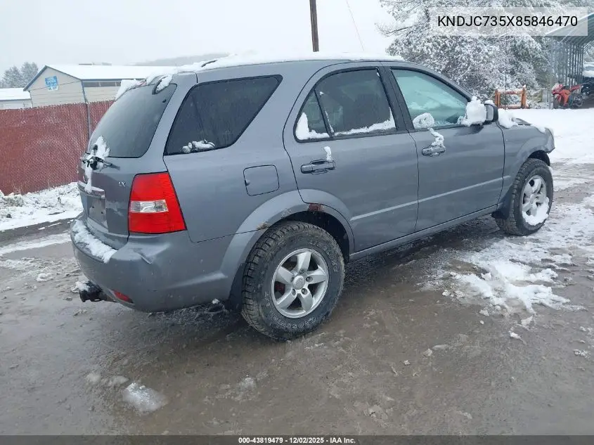 KNDJC735X85846470 2008 Kia Sorento Lx