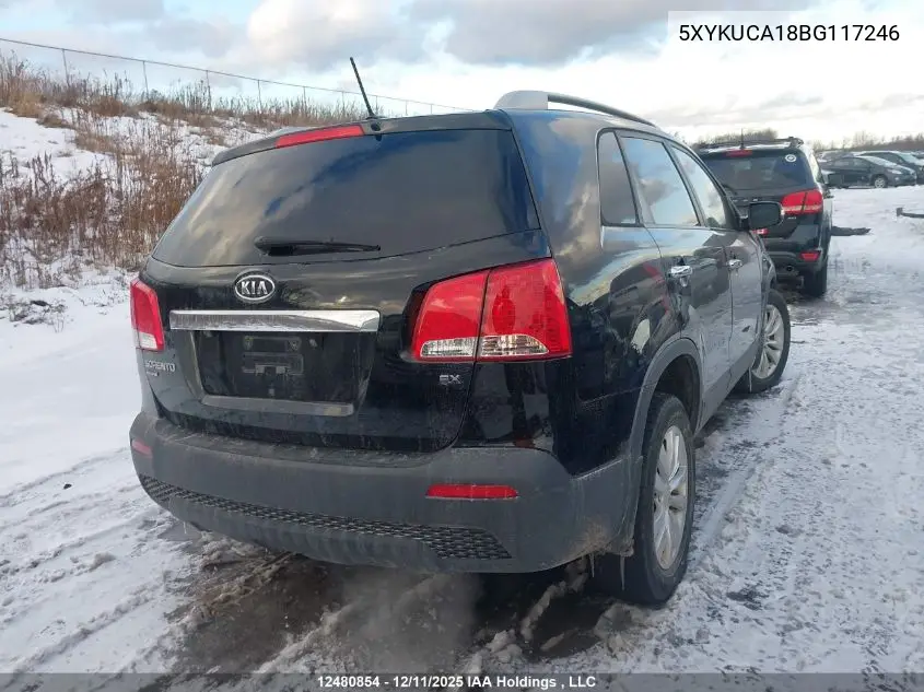 5XYKUCA18BG117246 2011 Kia Sorento Ex