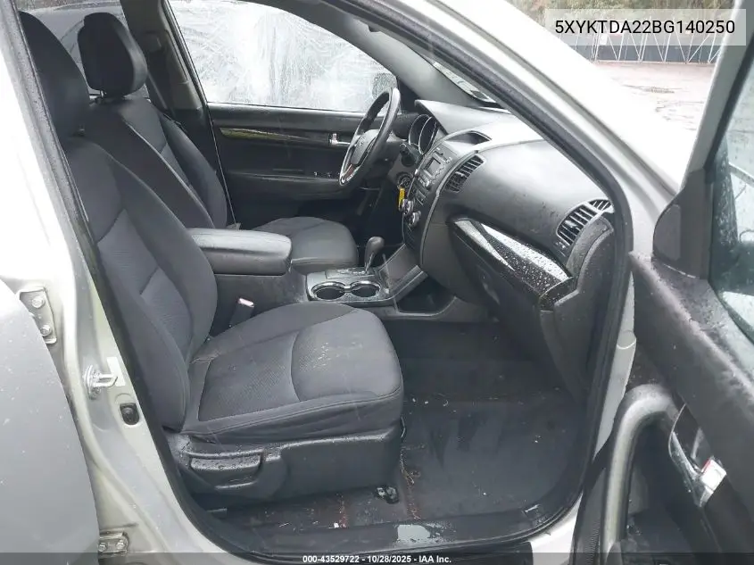 5XYKTDA22BG140250 2011 Kia Sorento Lx V6