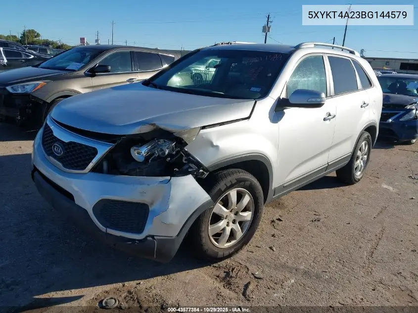 5XYKT4A23BG144579 2011 Kia Sorento Lx V6