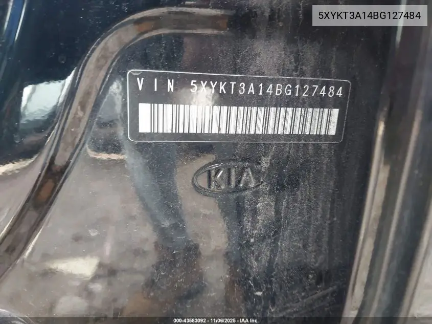 5XYKT3A14BG127484 2011 Kia Sorento Lx