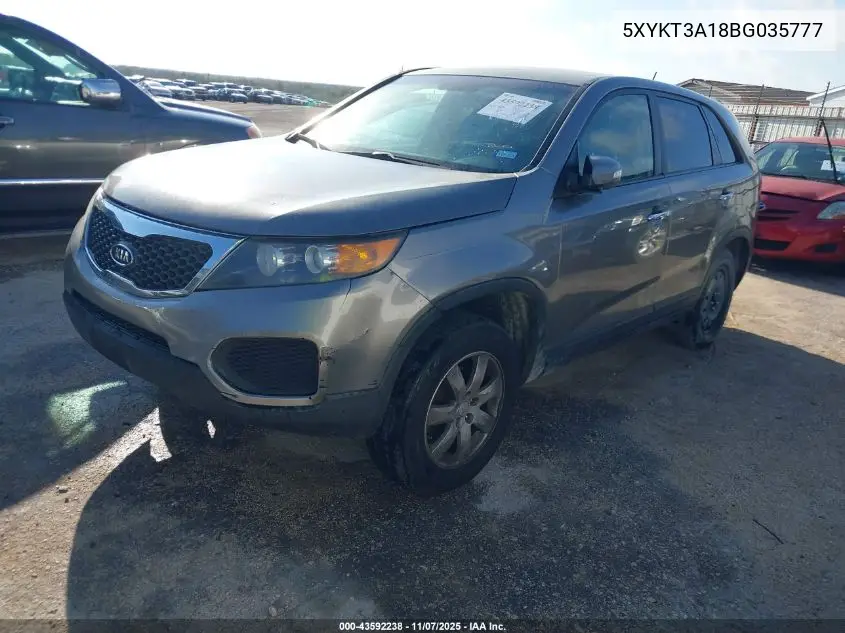 5XYKT3A18BG035777 2011 Kia Sorento Lx