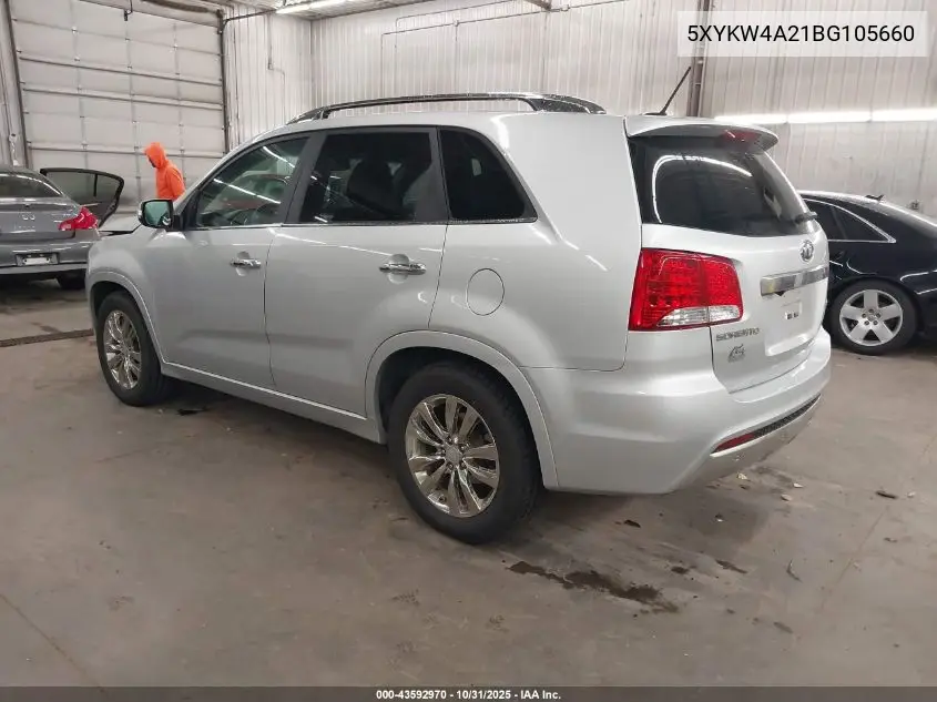 5XYKW4A21BG105660 2011 Kia Sorento Sx V6