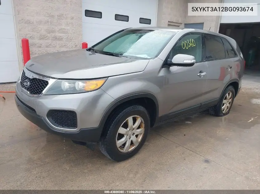5XYKT3A12BG093674 2011 Kia Sorento Lx