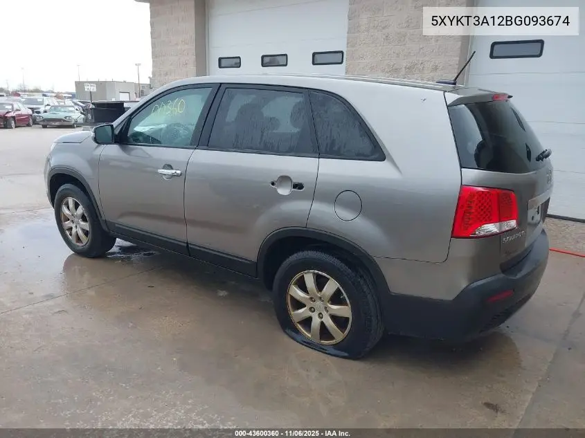 5XYKT3A12BG093674 2011 Kia Sorento Lx