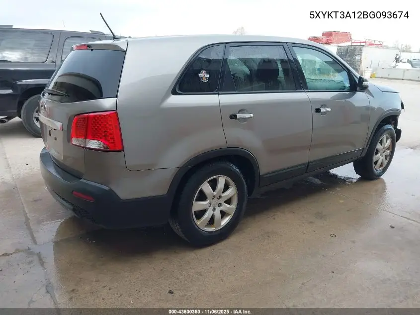 5XYKT3A12BG093674 2011 Kia Sorento Lx
