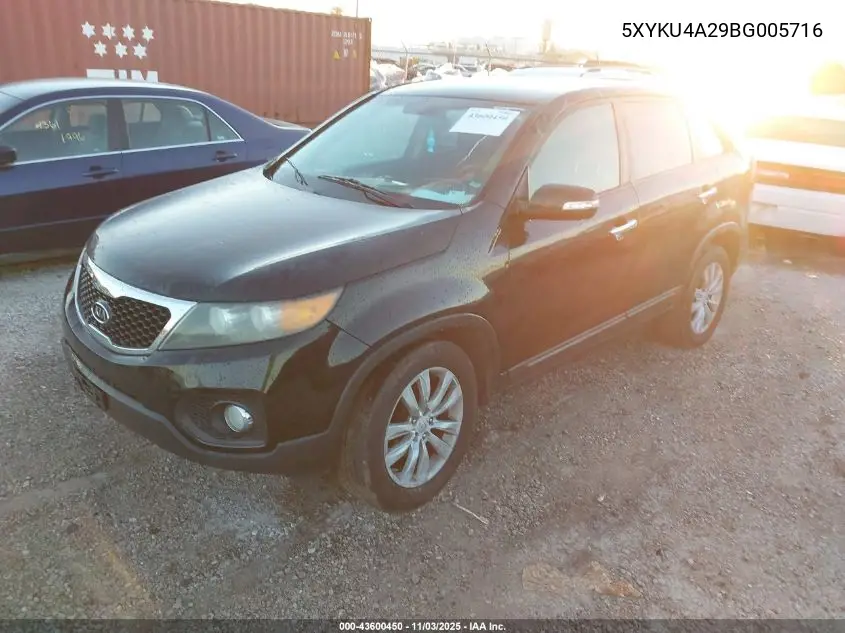 5XYKU4A29BG005716 2011 Kia Sorento Ex V6