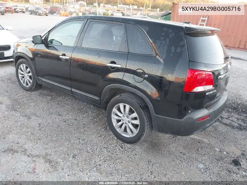 5XYKU4A29BG005716 2011 Kia Sorento Ex V6