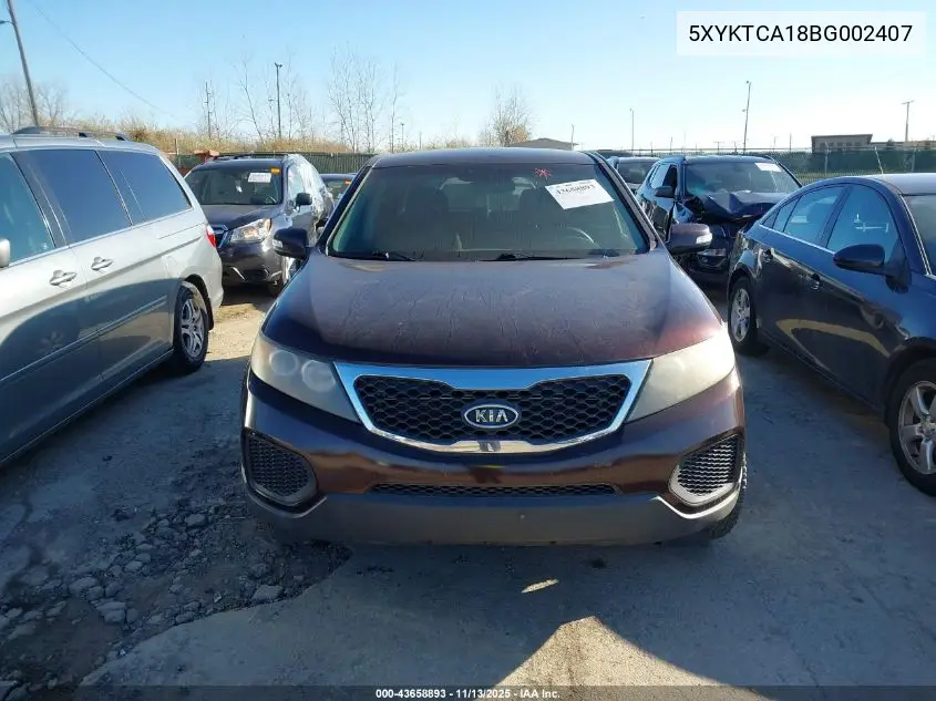 5XYKTCA18BG002407 2011 Kia Sorento Lx